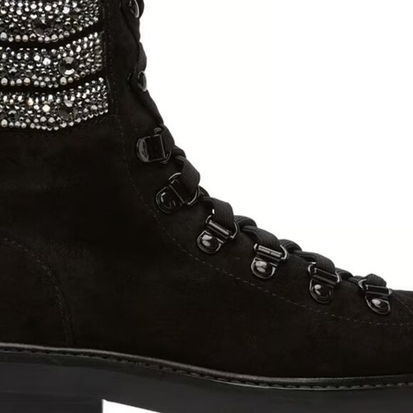 Jimmy Choo Eshe Suede Hiking Boot Black Size 38.5 - Picture 8 of 8